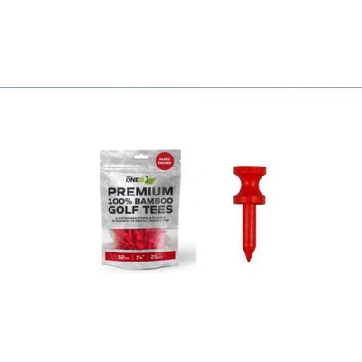 GOLF ONE8 Premium 100% Bamboo Golf Tees 32mm (1a1/4") - červená 25ks – Hledejceny.cz