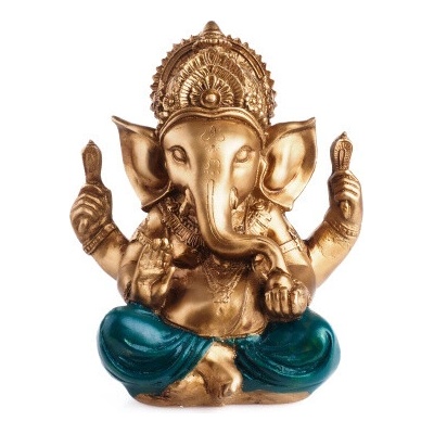 Soška resin Ganesha 22 cm zlatá