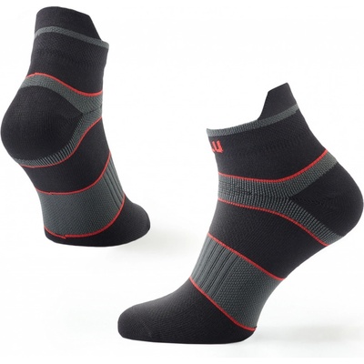 Zulu ponožky Sport Low Men čierna/červená