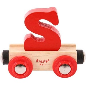 Bigjigs Rail Вагонче дървена влакова линия - Буква S (BR119)