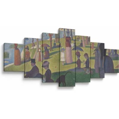 Obraz - Georges Seurat, A Sunday on La Grande Jatte, reprodukcia, sedemdielne 210x100 cm