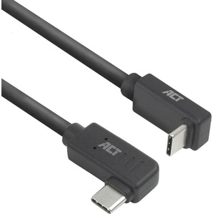 ACT Кабел USB-C - USB-C, 10Gbps, 60W, 1 m, конектори 90° left/right, up/down angled (AC7481) - caretech