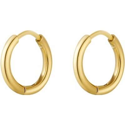 Ornamenti Pozlacené náušnice Small Flat Hoops gold OOR800016