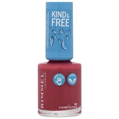 Rimmel London Kind & Free lak na nechty 166 Cherry Chance 8 ml