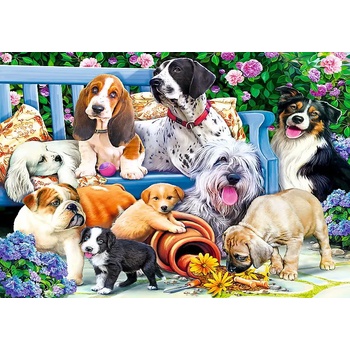 Trefl - Puzzle Dogs in the garden - 1 000 piese