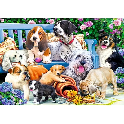 Trefl - Puzzle Dogs in the garden - 1 000 piese