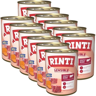 RINTI Консерва RINTI SENSIBLE говеждо & сладък картоф 12 x 800 г