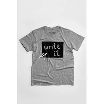 Image 1 of March Design Studio Дизайнерска тениска за писане с тебешири, дамска, сива