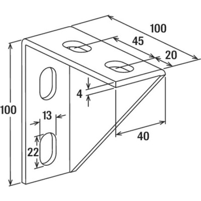 Fischer WK Konzolový úhelník 100x100