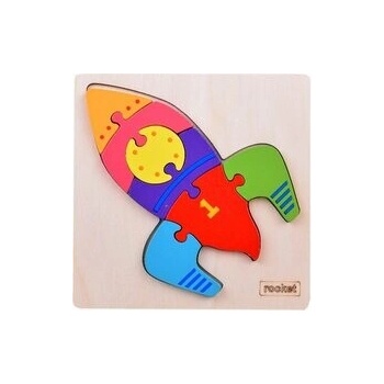Inlea4Fun vzdelávacie puzzle Raketa 8 dielov Rocket