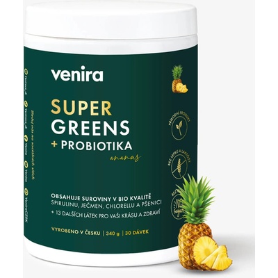 Venira super greens + probiotika ananas 340 g