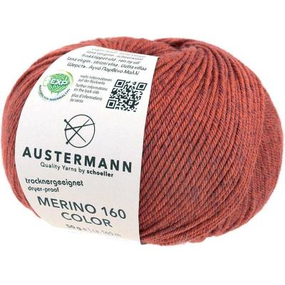 Austermann MERINO 160 EXP COLOR - 100% merino vlna - Ručně pletací příze Barva: 1213 GRANAT