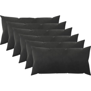 vidaXL Калъфка за възглавница 6 pcs HEERLEN Черно 40 x 70 cm Кадифе (909482)