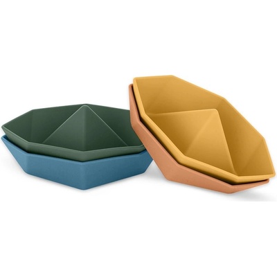 PETITE&MARS Hračky silikonové do koupele Ships 6m+