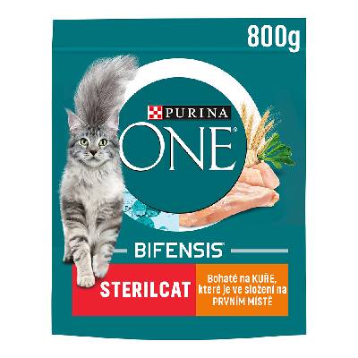 Purina One Bifensis Sterilcat s kuraťom a pšenicou 800 g