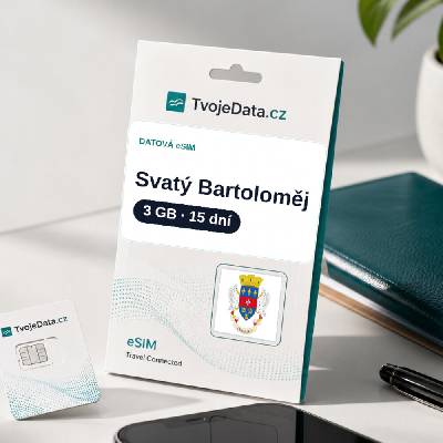 eSIM Svatý Bartoloměj 3 GB / 14 dní