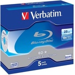 Verbatim BD-R SL(5-pack)Blu-Ray/Jewel/6x/25GB (43715)