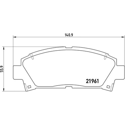 BREMBO Sada brzdových platničiek kotúčovej brzdy P83028