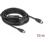 Delock Кабел Delock USB-A мъжко - USB-B женско, USB 3.2Gen1, 10м, Черен (DELOCK-85380) - megamag