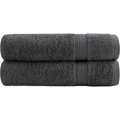 vidaXL Премиум кърпи за душ SOLUND 2 бр. Антрацит 70x140 см 600 г/м2 (137160)