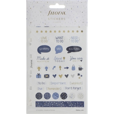 Filofax Samolepky Indigo náplň osobních A5 diářů