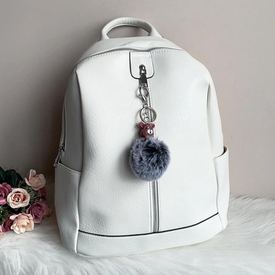 Дамска Бяла Раница - Модел 7347