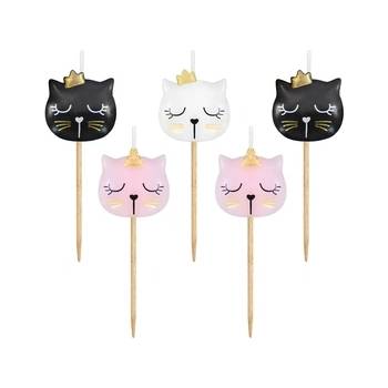 Godan Свещи за рожден ден на торта Cuteheads, 5 броя