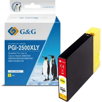 Compatible ГЛАВА ЗА CANON MAXIFY MB 5350/5050/IB 4050 - HIGH CAPACITY - Yellow - ink cartridge - /2500/ - PGI-2500XLY (PGI2500XLY) - 9267B001 - PN NP-C-2500 (200CANPGI2500YXL)