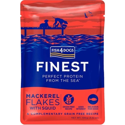 Fish4Dogs Finest makrela s kalamárom 100 g