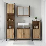 vidaXL Комплект шкафове за баня 4 бр. Дъб артизан 40 x 36 x 181 см (3444596)