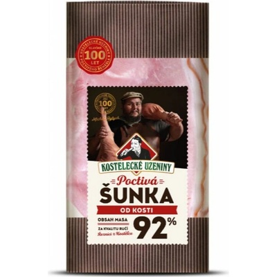 Kostelecké Uzeniny Poctivá šunka od kosti 100 g