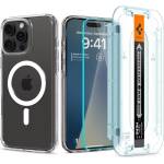 Spigen Ultra Hybrid MagSafe, бял + пакет Glass tR EZ Fit - iPhone 6, 9" 2024 (ACS08141)