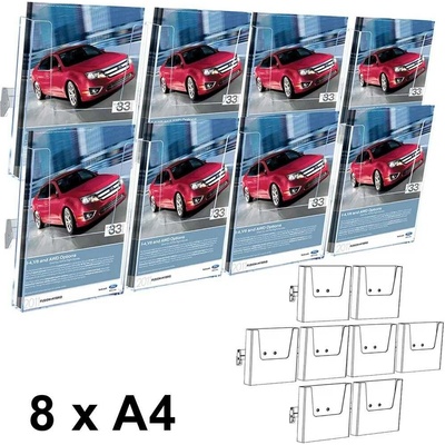 A-Z Reklama CZ Cocktail Brochure Wall držák na letáky set 8 x A4 – Hledejceny.cz