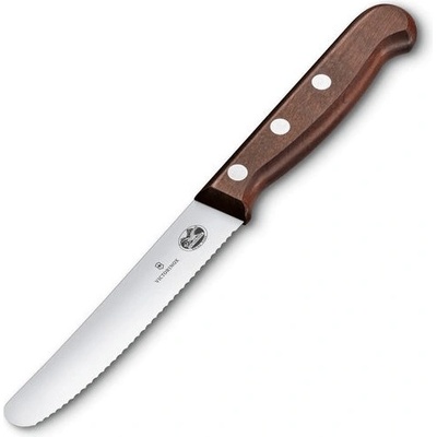 Victorinox 5.0830.11G nôž na paradajky a salámu, 11 cm zubkovaná čepeľ, darčekové balenie drevený