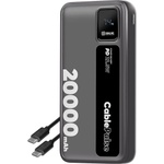 OBAL:ME Външна батерия с вградени USB-C и Lightning кабели и USB-C, USB-A портове и технология за бързо зареждане - OBALME CablePulse Power Bank With Build-in Cables 22.5W 20000 mAh (черен) (OMPWBC20K)