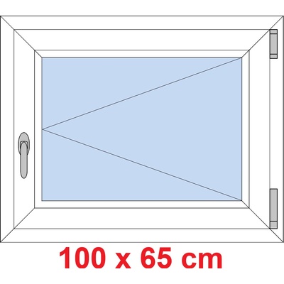 Soft Plastové okno 1000 x 650 mm otevíravé Ořech