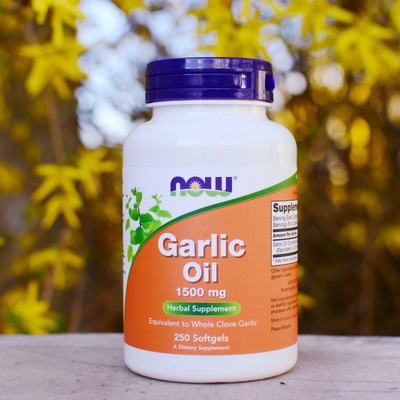 Now Foods Garlic Oil česnekový olej 1500 mg x 250 softgel kapsúl