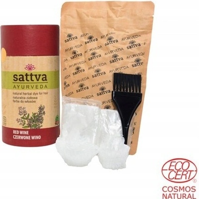 Sattva Přírodní bylinná barva na vlasy Červené víno 150 g