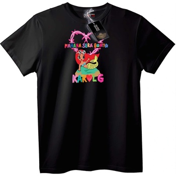 NOONEBRAND Тениска Русалка Утре Ще Е Красиво - S, Black