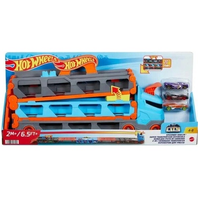Mattel Hot Wheels Závodní přepravník 2v1 + 3 auta