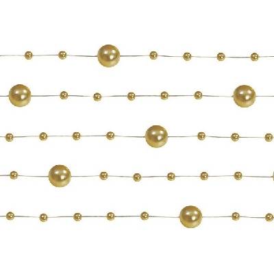 Party Deco Perličky na vlasci zlaté 5 x 130 cm