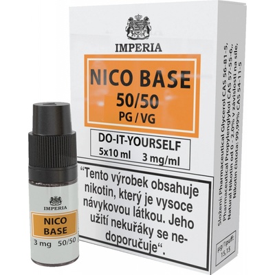 Imperia Nico Base Fifty PG50/VG50 3mg 5x10ml