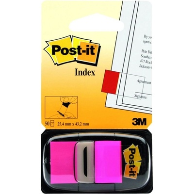 3M Post-it záložky 25,4x43,2 růžové (680-21)