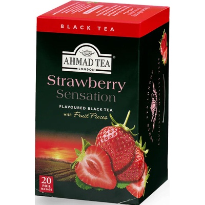 Ahmad Tea Strawberry Sensation černý porcovaný čaj 20 x 2 g