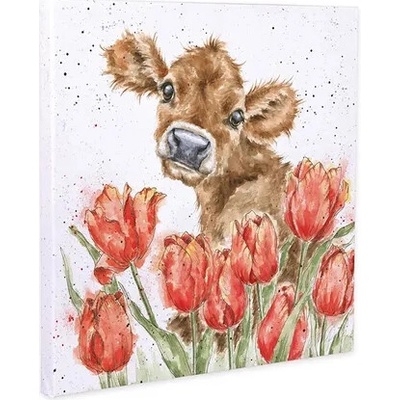 Obraz Wrendale Designs "Bessie", 20x20 cm - Kráva