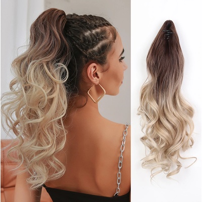 Vlnitý Ponytail se skřipcem ombré blond – Zboží Mobilmania