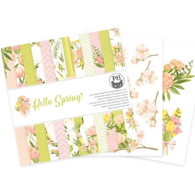 P13 Blok scrapbookových papírů Hello Spring 15x15cm
