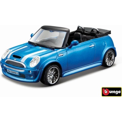 Bburago Mini Cooper S Cabriolet metalíza modrá 1:32