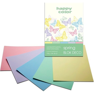 Paper Design Barevný papír A4 170g 20l 5 odstínů jarní pastelové