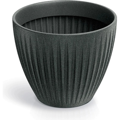 Prosperplast Kvetináč LATIE RAND granitovo čierny, 40 cm